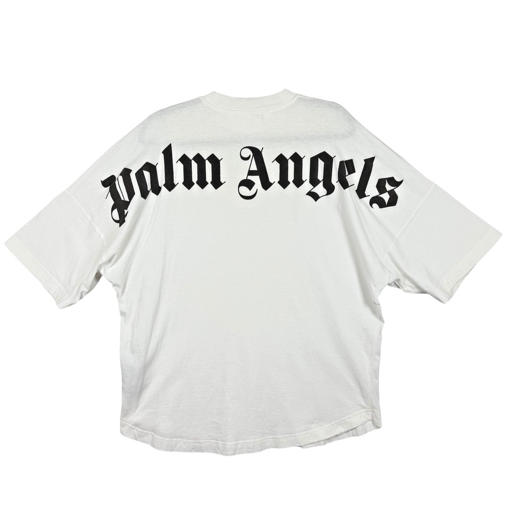 AUTHENTIC Palm Angels Classic Logo T-Shirt in White / Black Unisex Adult Sz‎ S